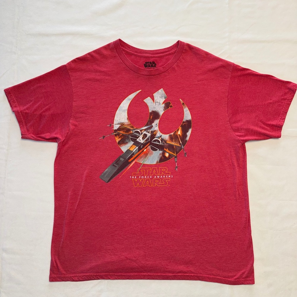 Star Wars The Force Awakens Rebel Alliance X-Wing Fighter Mens 2XL T-Shirt